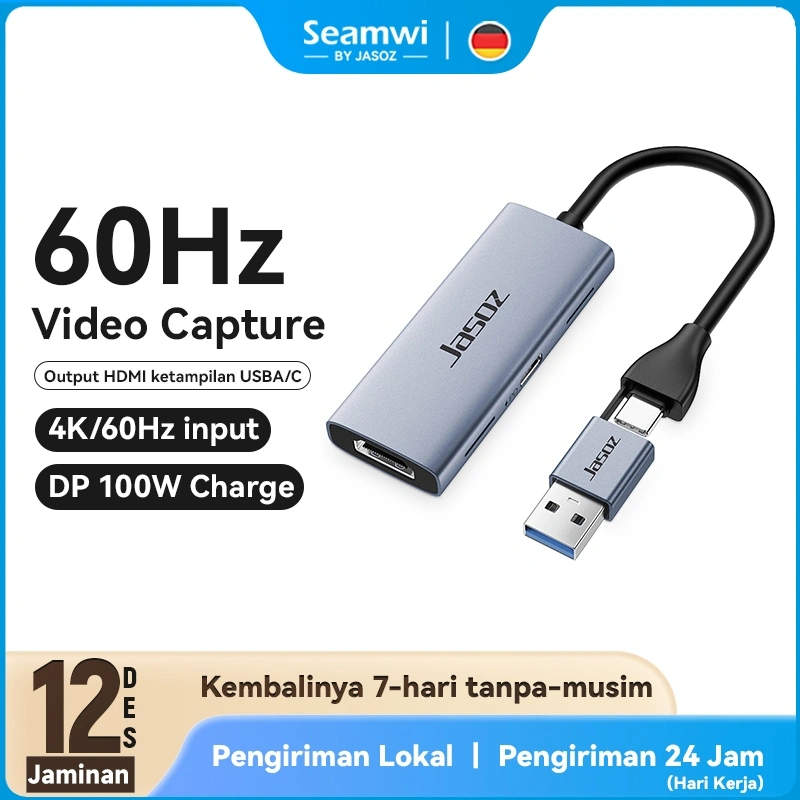 Seamwi USB 3.0 Type C HDMI Video Capture 4K 60Hz Game Record Streaming Live Card