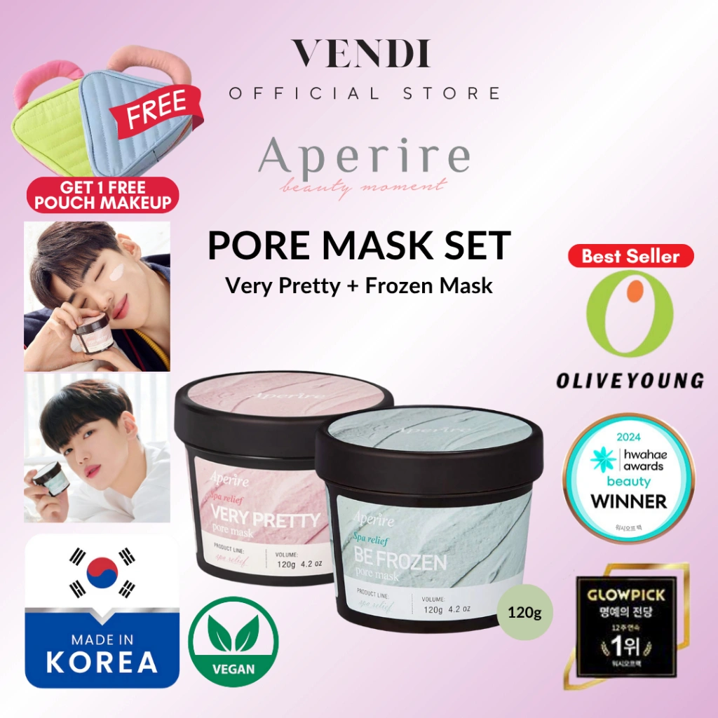 APERIRE Korea Spa Relief Be Frozen Pore Mask Clay Mask Calm Mask Masker Wajah Korea Claymask Masker Jerawat Clay Masker