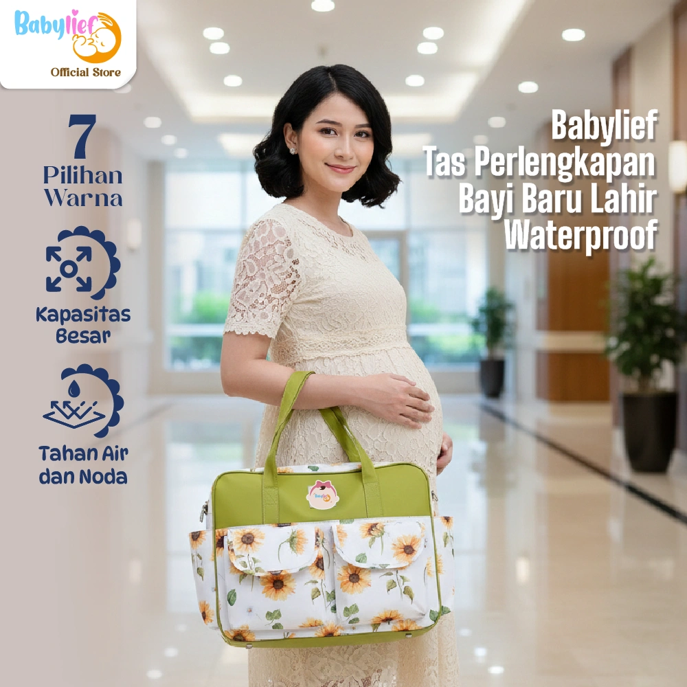 Babylief Diaper Bag Bayi Model Tote – Gaya Elegan, Muat Banyak & Praktis untuk Bepergian BL011
