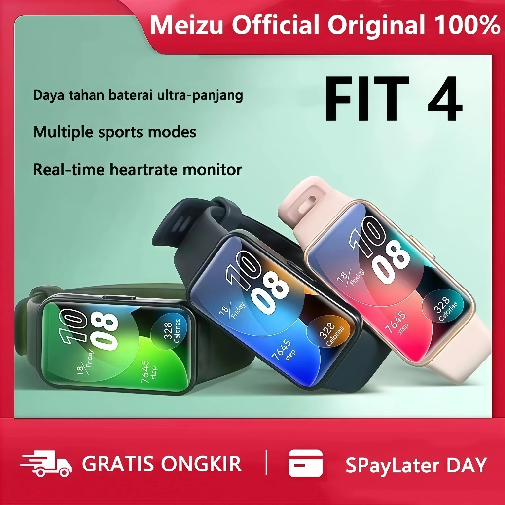 Meizu FIT4 Smartband Bluetooth Call Health Management Waterproof 100+ Sport Modes Refresh rate 60 Hz