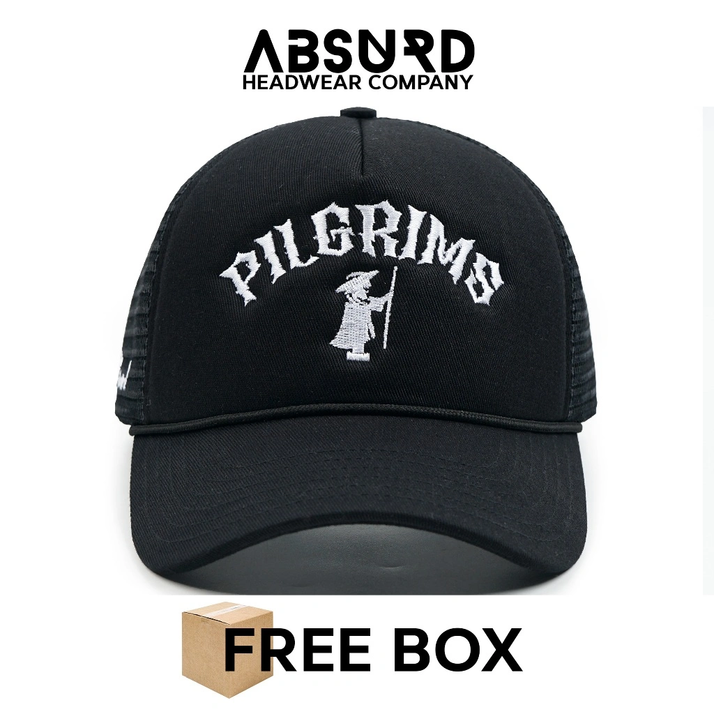 ABSURD Topi Trucker Pria Baseball Cap  | PILGRIMS BLACK