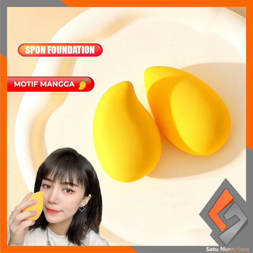 SN-K165 Beauty Blender Sponge Bedak Puff Mangga Spons Buah / Spon Foundation Makeup Mangga Beuty Blender Super Lembut