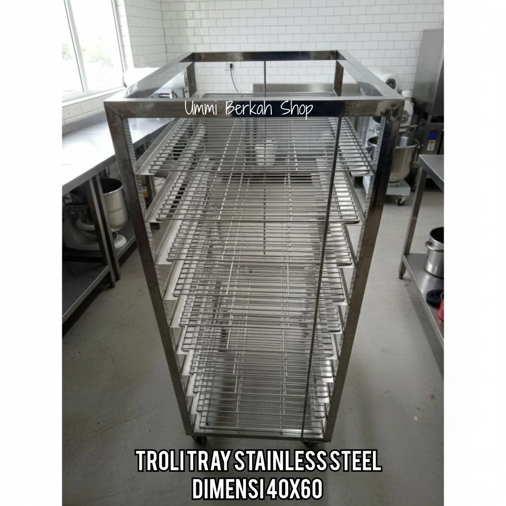 Trolley Tray | Trolley Pendingin Makanan | Trolley Food pan Steamer | Trolley rak Loyang Steamer
