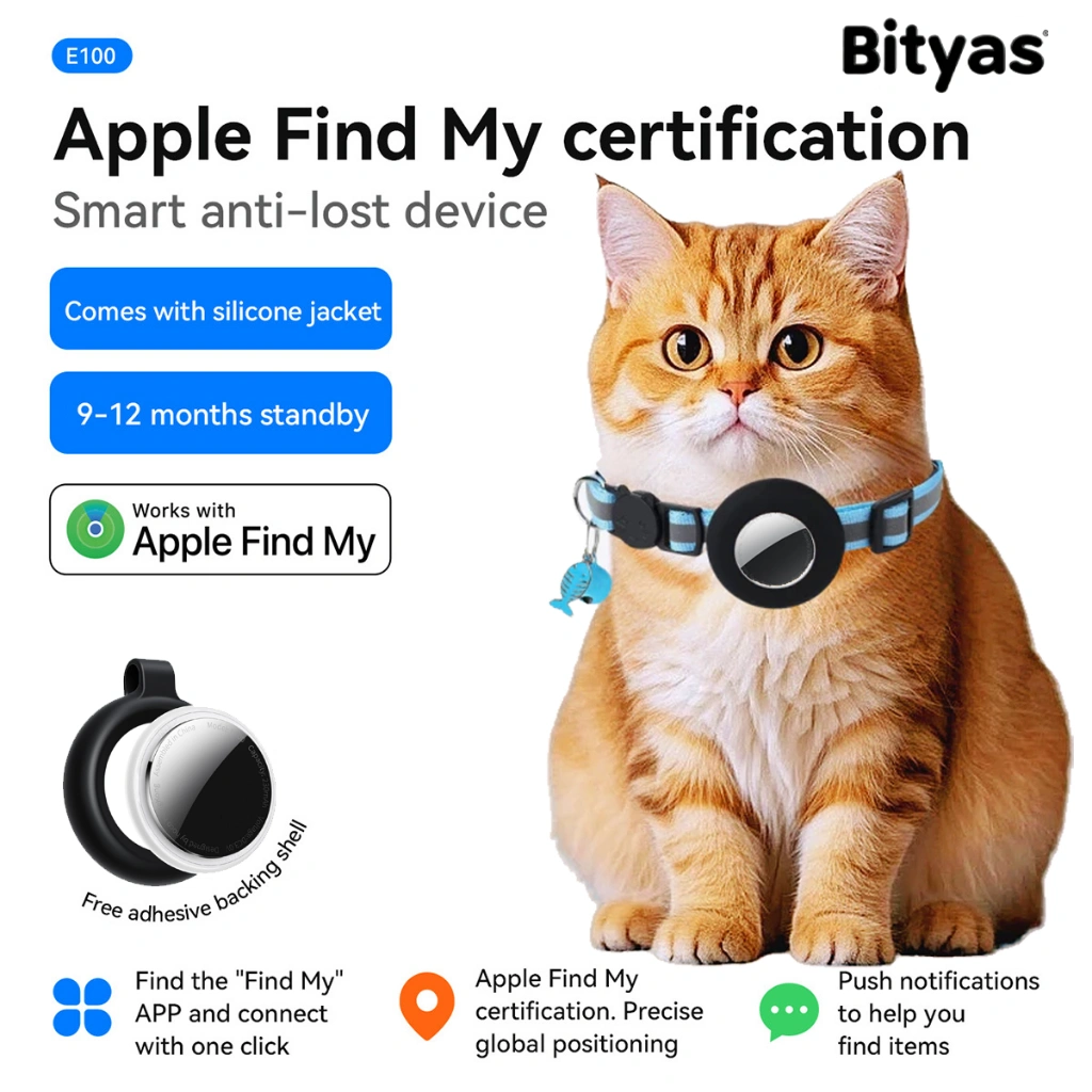 Bityas Waterproof IP65 Smart Tag E100 GPS Locator Bluetooth iOS Support Only Airtag Look A Like WaterProof | Smart Tracker | Pelacak Lokasi GPS | Air Tag | AirTag FInd My untuk Anak-anak Kunci Hewan Peliharaan Ponsel
