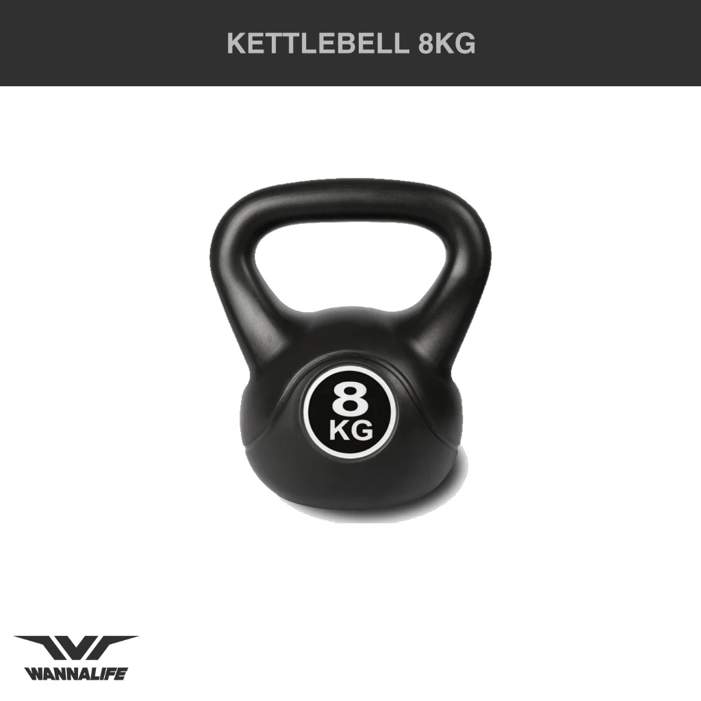 WANNALIFE Kettlebell 8kg | Alat Latihan Beban