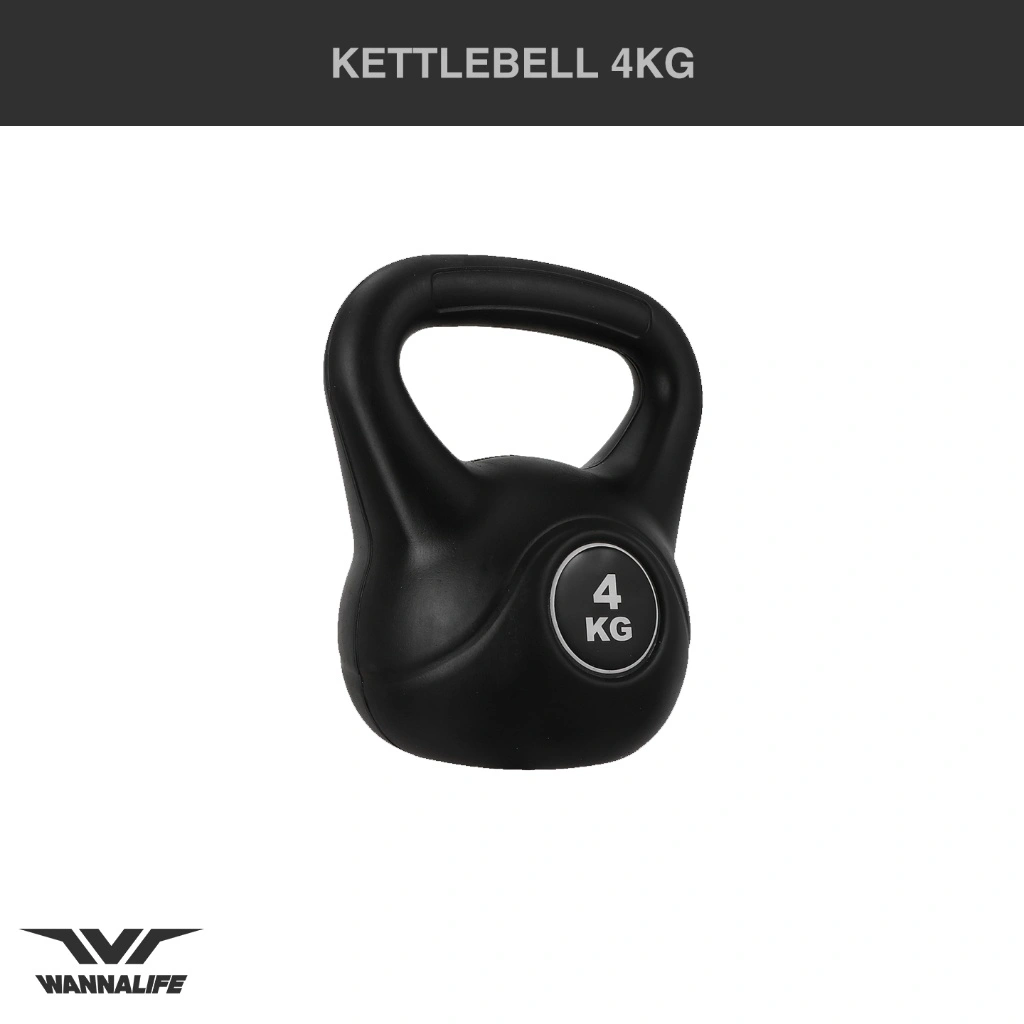 WANNALIFE Kettlebell 4kg | Alat Latihan Beban