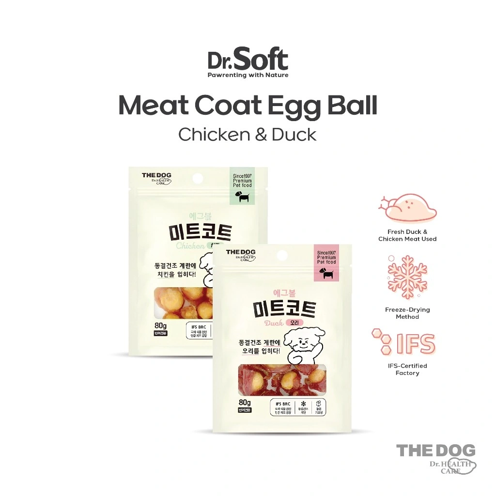 Dr. Soft Meat Coated - Camilan Telur Daging - Snack Anjing Premium