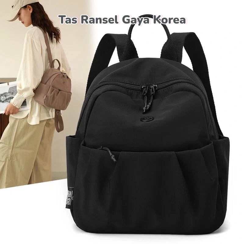 LAVIA Tas Ransel Wanita Mini Korean Style Backpack Super Ringan, Tas Perjalanan Sehari-hari