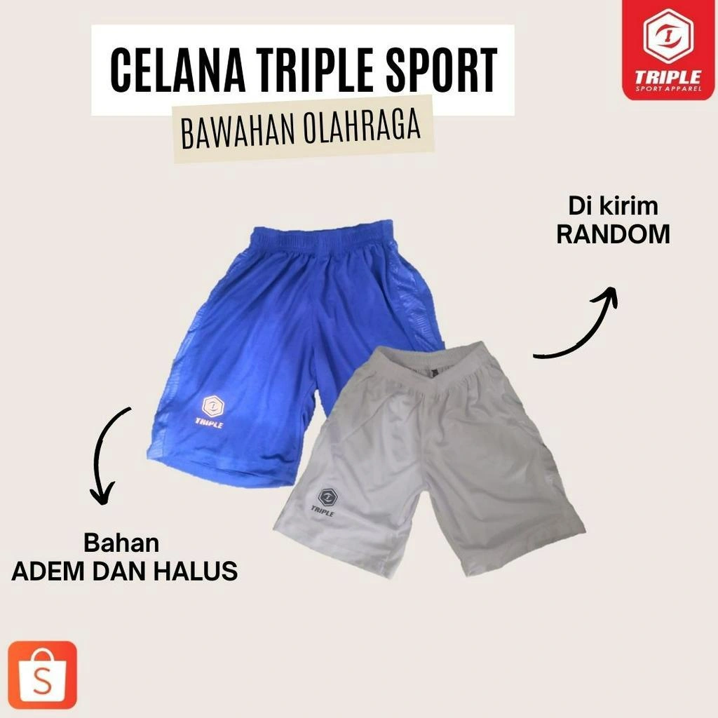 CELANA FUTSAL BOLA FITNESS SEPEDA GYM JOGGING LARI GYM BADMINTON OLAHRAGA VOLI BASKET PRIA WANITA RANDOM