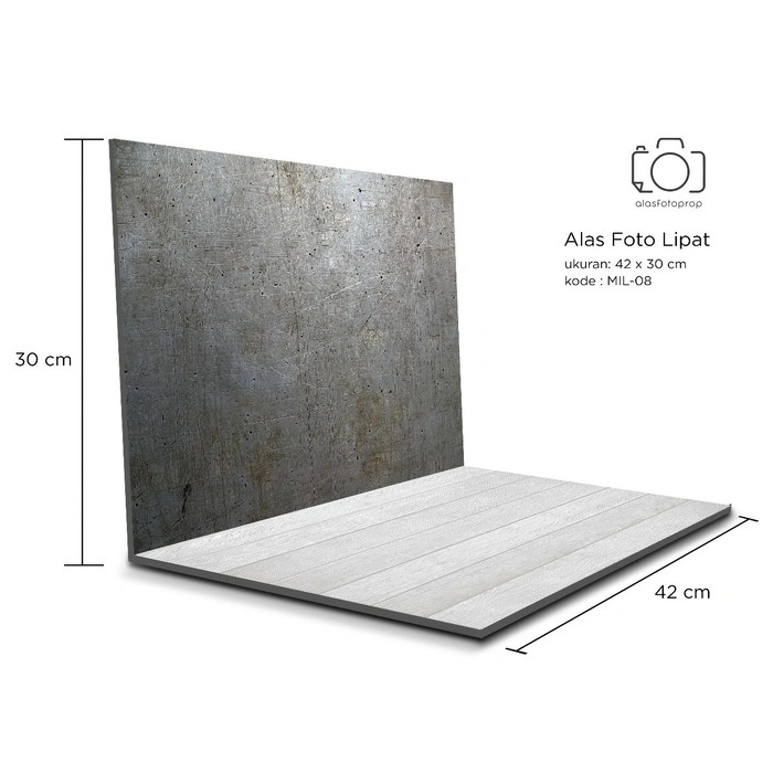 Alas Foto Lipat Metal & Kayu 42x30 cm / Background Foto Olshop (SIL-01)