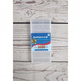 Kotak Baterai Casing Tempat Baterai Doublepow Transparent Battery Case Isi 8 x AA Battery