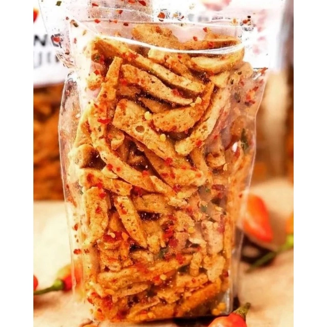 basreng pedas gurih xtra daun jeruk bumbu sangat pedas basah paket 50 gram harga riseller mon