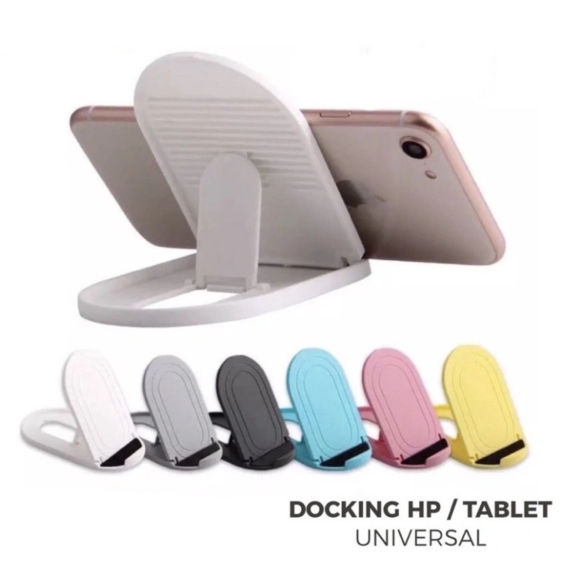 Fold Stand Standing Hp HOLDER FOLDING STENTS PHONE STAND Docking Dudukan Penyangga Lipat Hp Standing Meja Mount