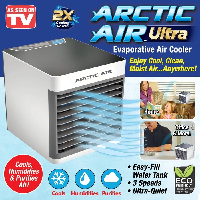 Arctic Air Ultra 2X Cooling Power AC Mini Portable Air Cooler 7 LED