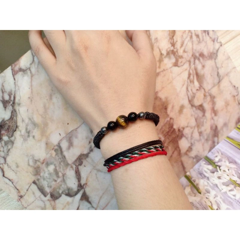 Gelang Tangan Natural Stone Triger eye Fhasion Pria Wanita NST