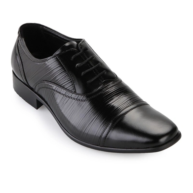 Marelli Sepatu Formal Pria Kulit Pantofel Basic Tali Kantor Black - DT 107