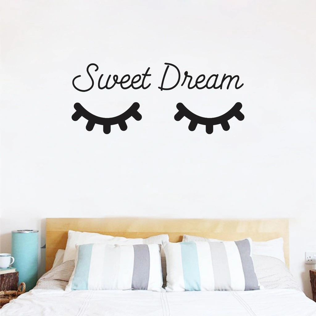 Puswall - Stiker Dinding / Wallsticker Sleepy Eyes Sweet Dream Ve.2 / Dekorasi kamar Anak / Wall Sticker Custom