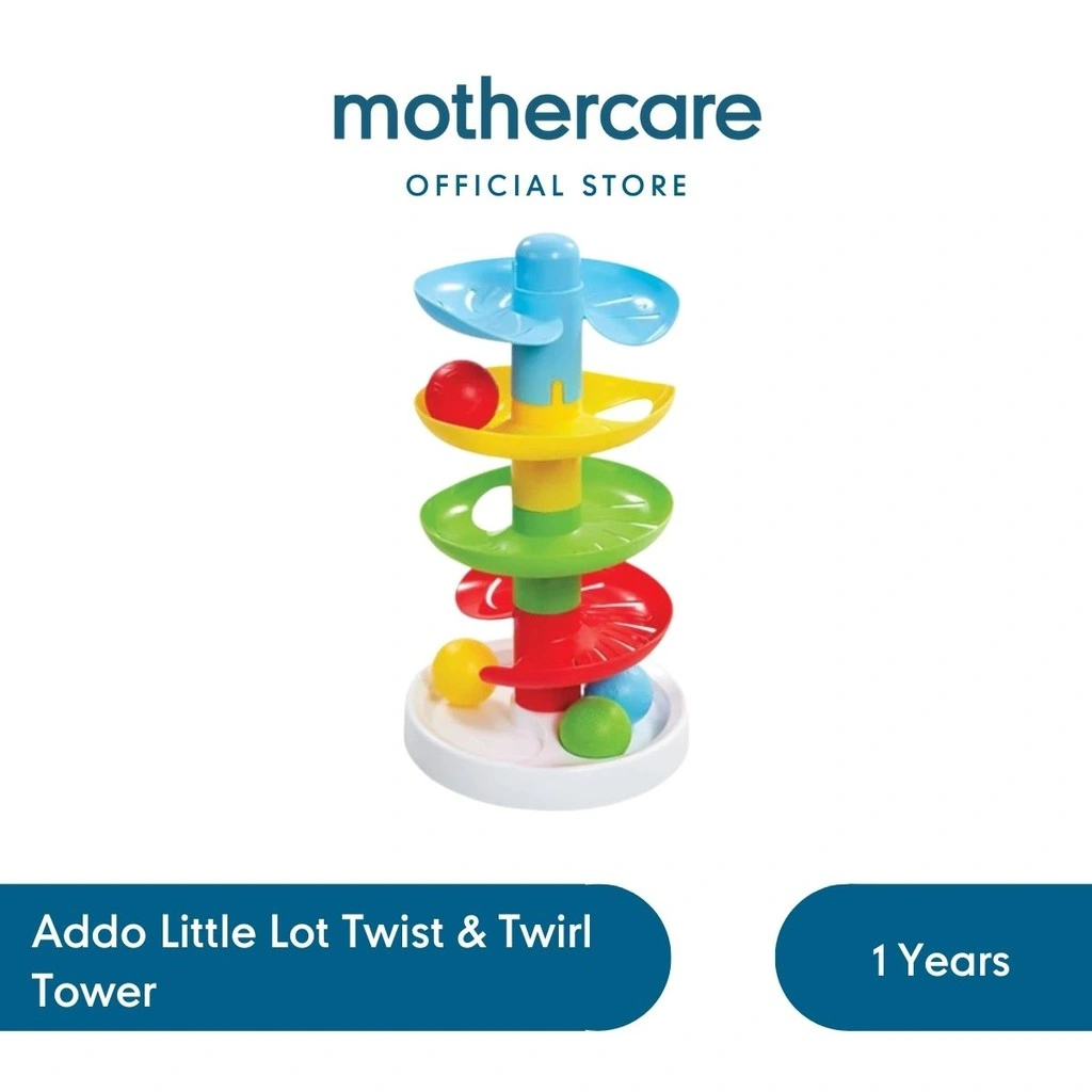 Addo Little Lot Twist & Twirl Tower - Mainan Aktivitas Anak Bayi 1 Tahun