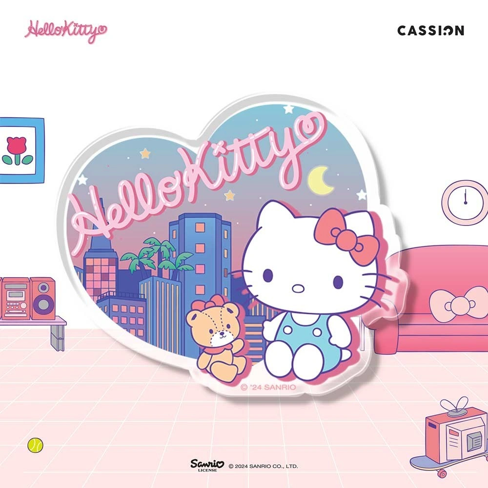 Popup Stand Acrylic Phone Holder Docking Smartphone Stay Cozy - Hello Kitty Edition