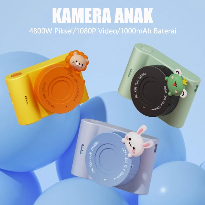 Kamera Digital Anak Kids Mini Kamera 1080P 48MP Lensa Ganda Kamera anak HD