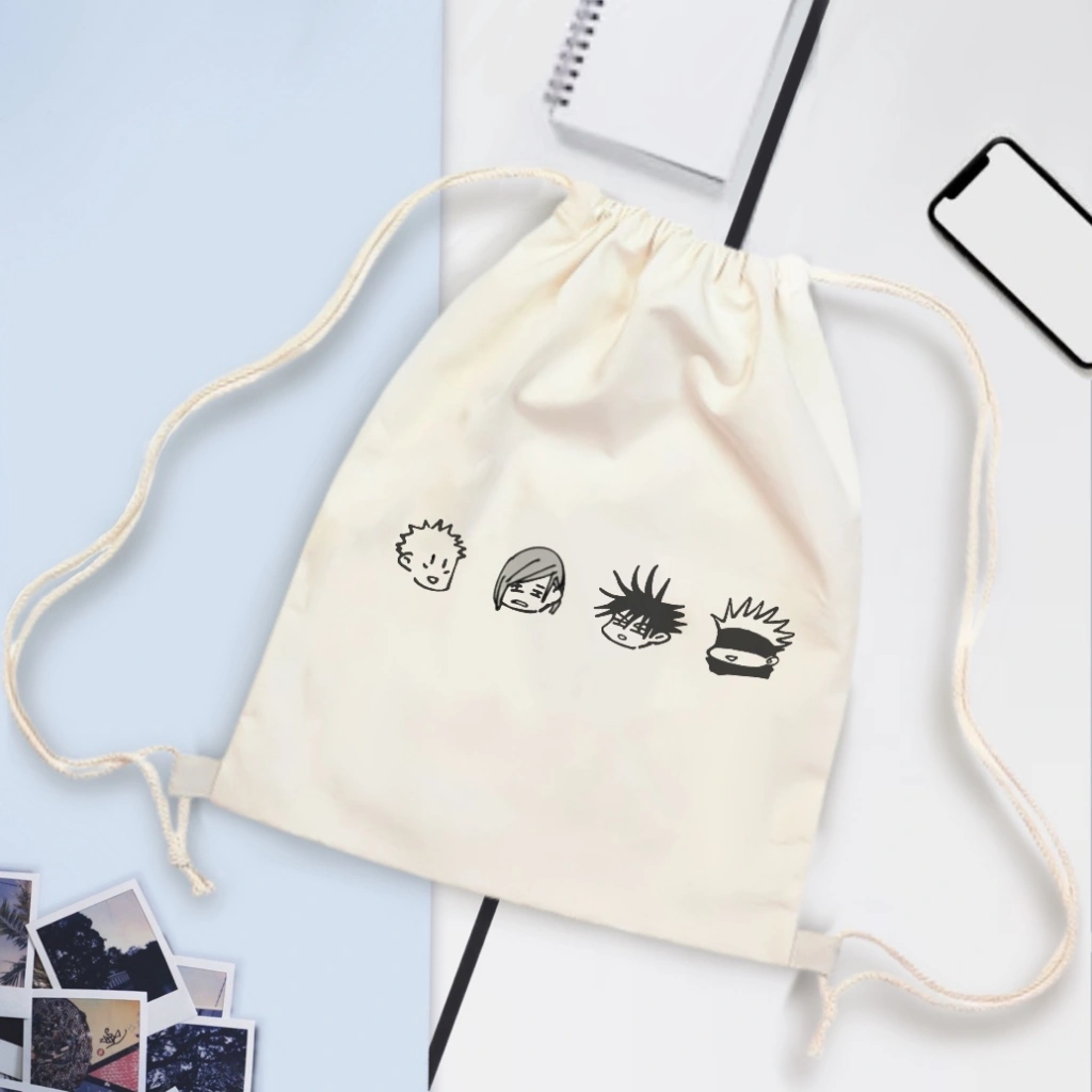 Tas Serut Kanvas Motif JUJUTSU KAISEN/ String Bag