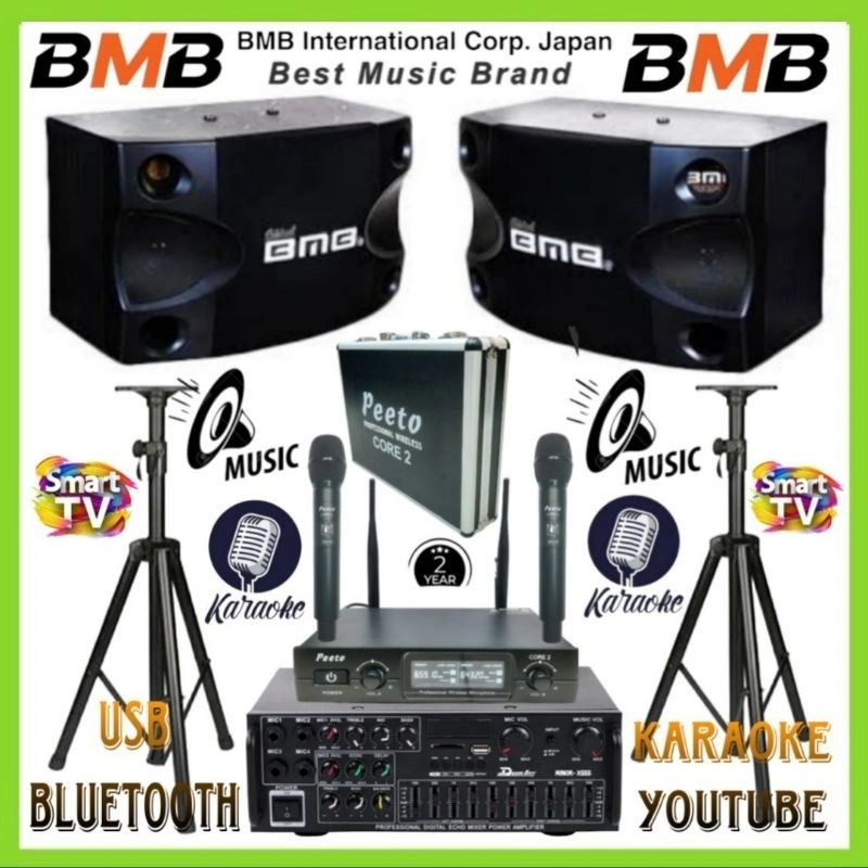 Paket Karaoke BMB System Bluetooth Dan Bisa Karaoke Di Smart tv Terbaru