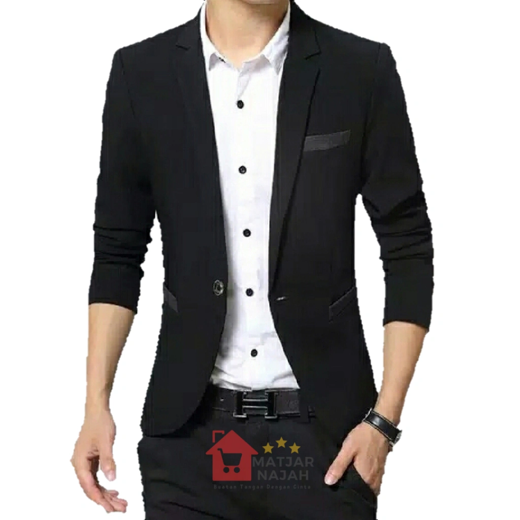 Jas Formal Pria Hitam Saku Puma - Matjar Najah
