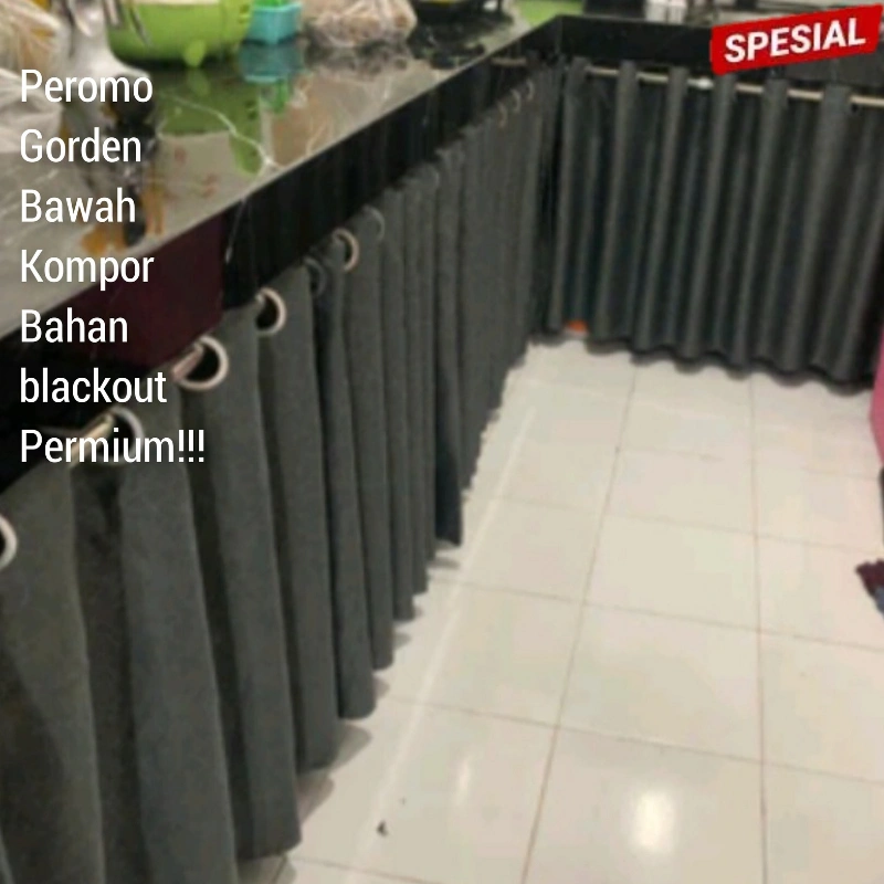gorden | bawah | kompor | model ring L 3,meter XT 70cm kastem dan setandar