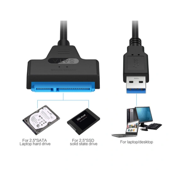 USB 3.0 To Sata 3 6 Gbps Support 2.5 Inches External SSD HDD Hard Disk
