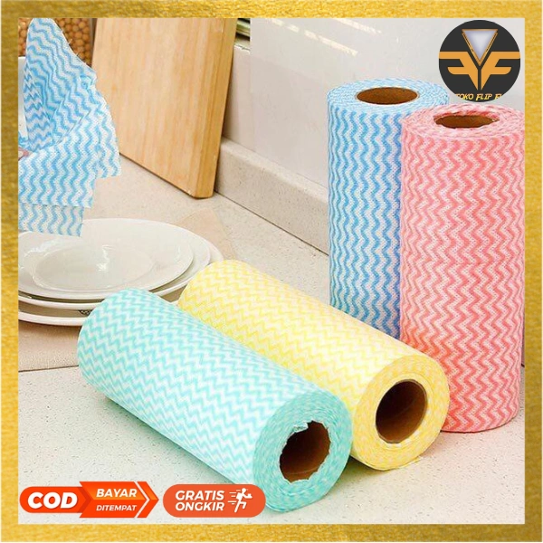 Kain Lap Tissue Gulung Pembersih Alat Dapur Roll Pembersih Dapur Serbaguna Tisu Dapur Roll Non-Woven