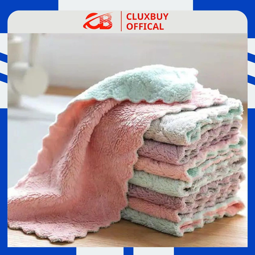 Kain Lap Dapur Bahan Coral Fleece Handuk Tahan Minyak Kain Di Bawah Pot Dan Panci Pot Liners Warni