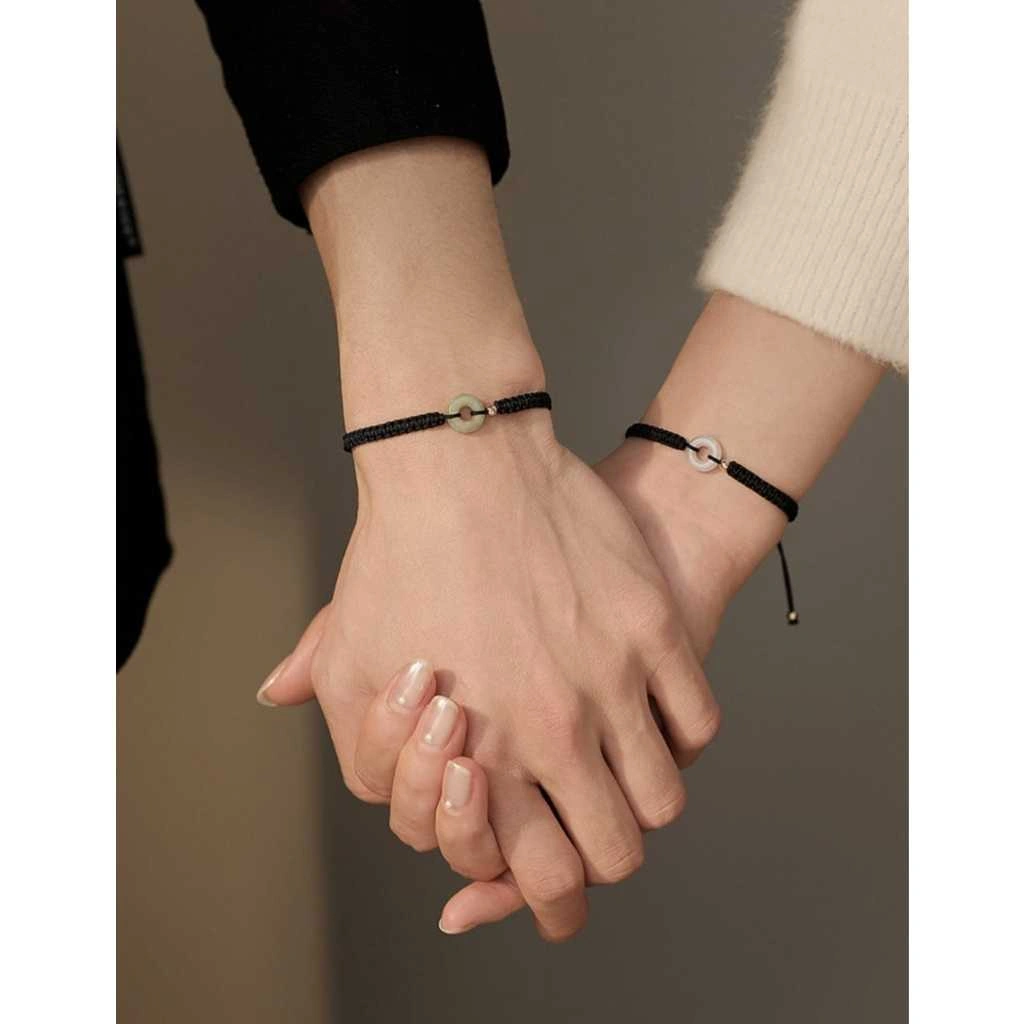 Gelang Tangan Pasangan Romantis Charmed Kambinasi Gold Anti Karat Simpul Tali Tahan Air FKP Harga 1pcs