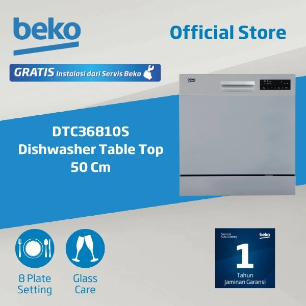 Mesin Cuci Piring Dishwasher Beko DTC36810S / DTC-36810-S