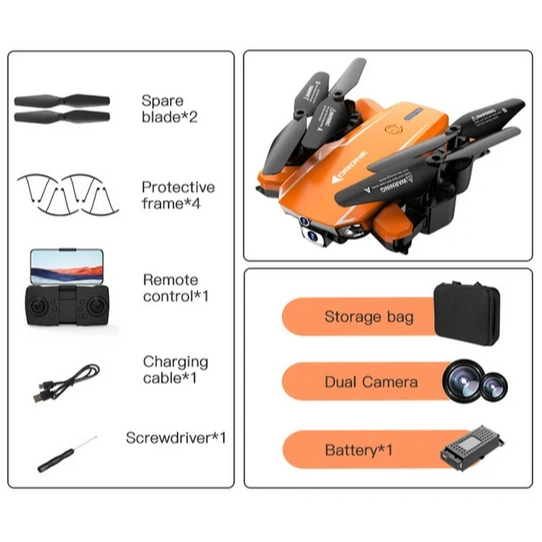 Drone A17 8K Kamera WiFi Fpv Dual Kamera Rc Highest Spesification