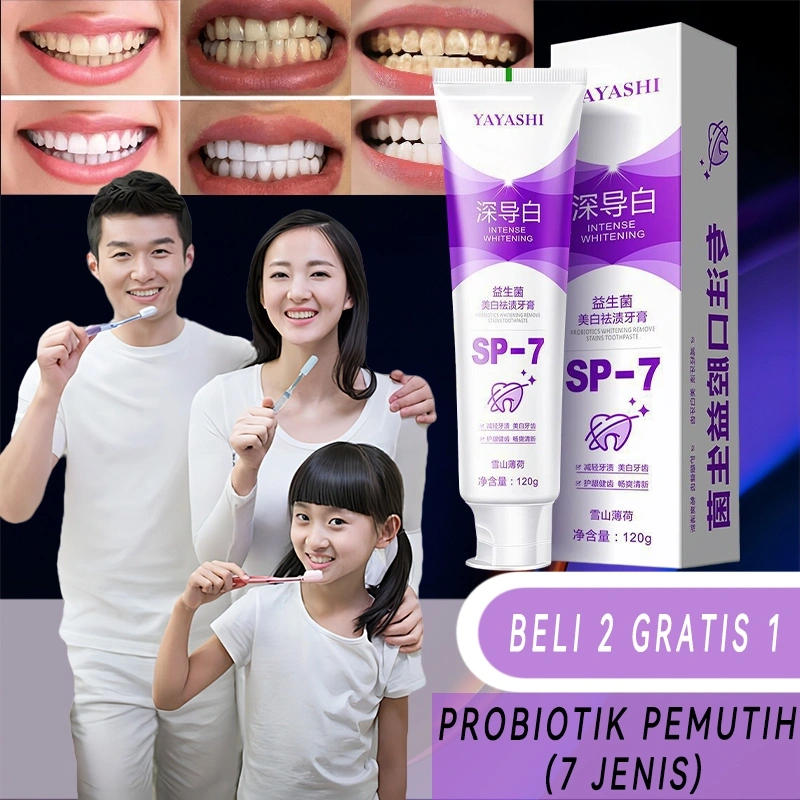 SP-7 120g Pasta Gigi Pemutih Gigi Kuning Probiotik Memutihkan Gigi Pasta Gigi Penghilang Plak