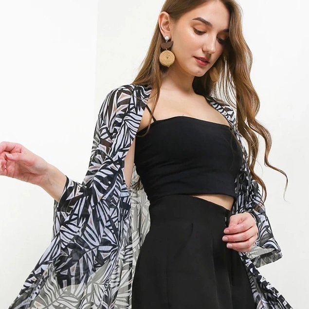 Oota Beachwear POLI Outer Wanita Lengan Pendek Cardigan