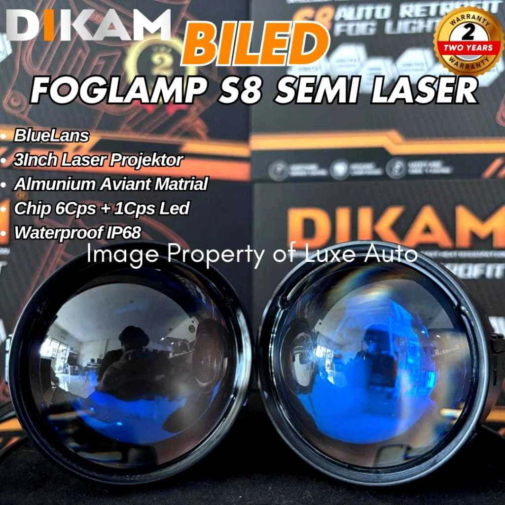 SACHIKO Lampu BILED Mobil DIKAM S8, S8Y.S7.S7Y.S7A/X7 Foglamp 3 inch PNP ( Sepasang )