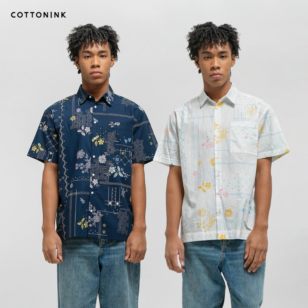 COTTONINK - Atasan Kemeja Pria Aksara Rekah #ArchipelagoCollection2025