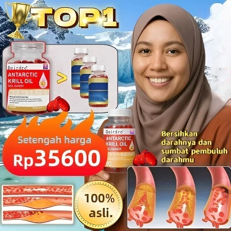 Minyak Krill Laut Dalam 100% Astaxanthin Alami (Omega 3) Menjaga Kesehatan Kardiovaskular Suplemen Makanan Sehat