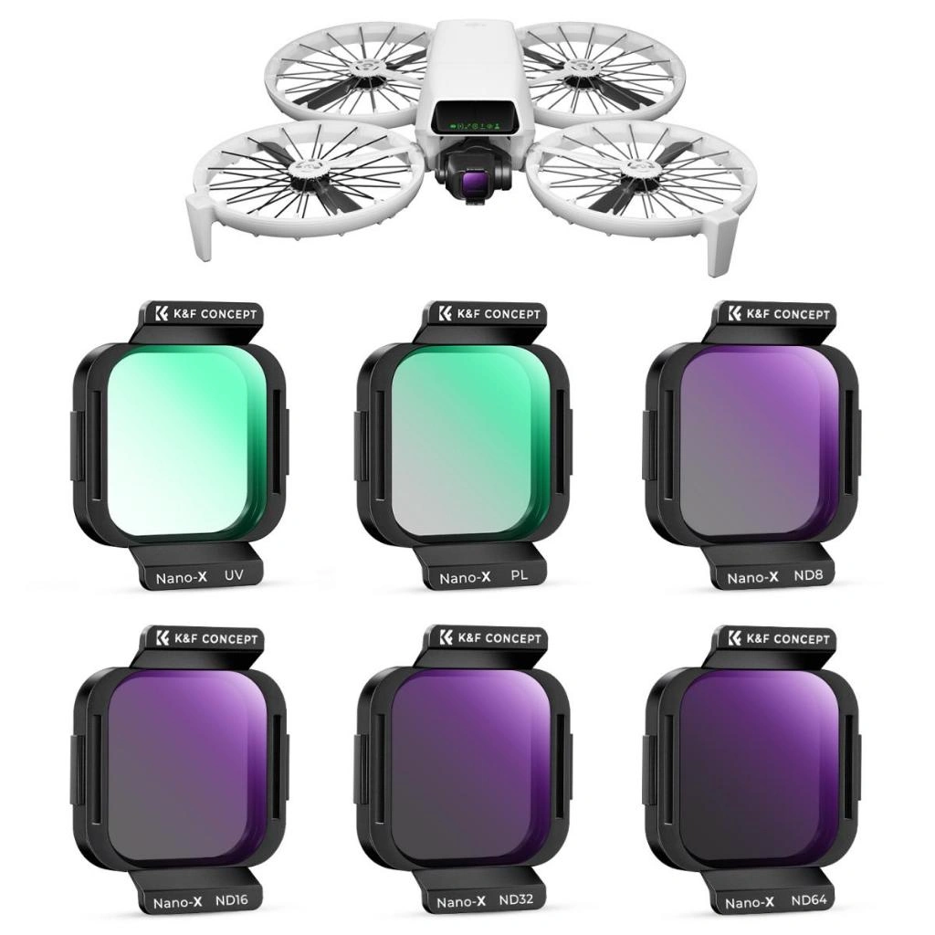 K&F Concept ND PL UV Filter Set for DJI Flip, 6 Pack (UV+PL+ND8+ND16+ND32+ND64) - KNF Filter Kamera