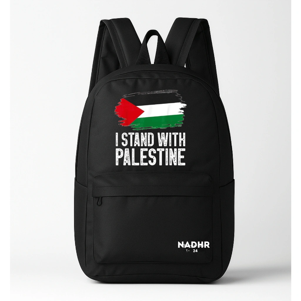 Tas ransel pria distro keren wanita korean style sekolah gambar kanji palestin bintang unisex backpak smp sma sd nadhr pack
