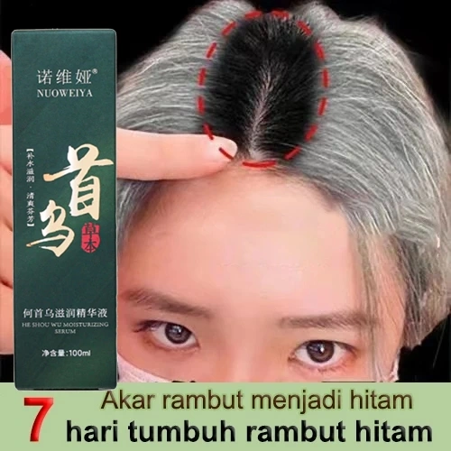 【100 Asli】Serum uban rambut permanen-Serum penghitam rambut uban-serum rambut rontok 100ml Rambut putih tercepat di Indonesia menjadi rambut hitam Ekstrak tumbuhan alami Merawatkan rambut dari akar