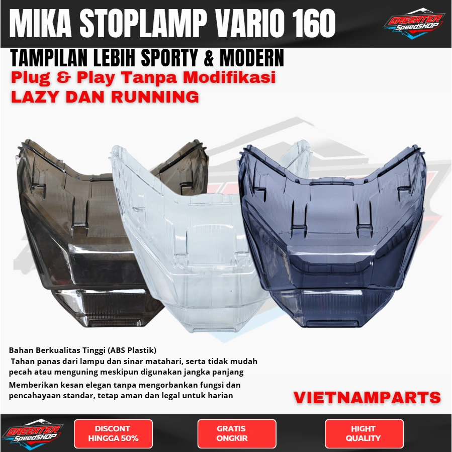 Mika Stoplamp Vario 160 Vietnmaparts Kaca Stoplamp Vario 160 bening Dan Smoke