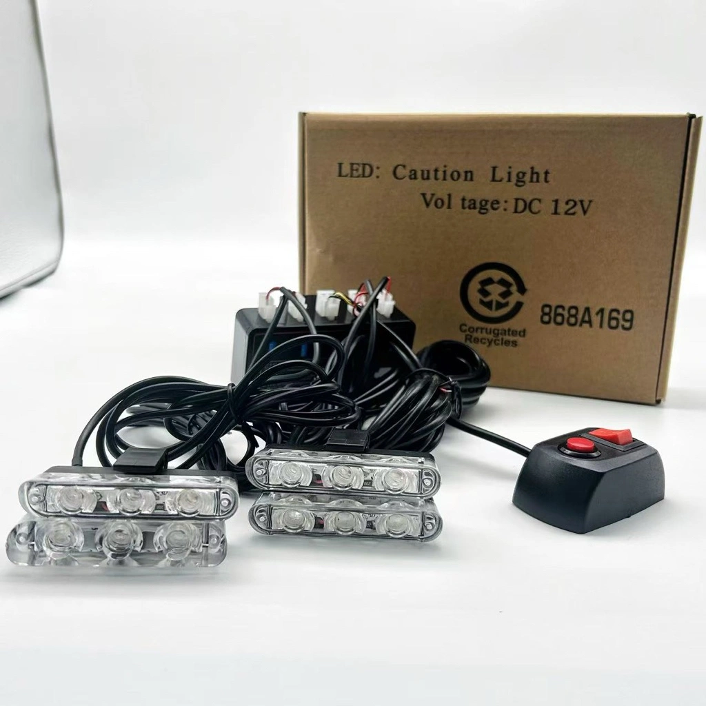 Lampu Kedip Grill Depan Mobil 12 Volt Blue Flash