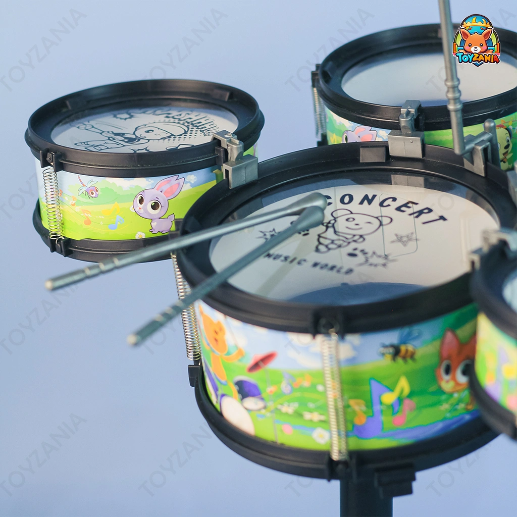 Mini Big Drum Set Toy – Mainan Anak 3 Drum Jumbo Musik Tanpa Kursi Edukasi Keren Lucu