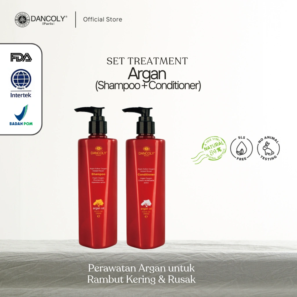 Dancoly Argan Repair Shampoo + Argan Repair Conditioner ( for dry damaged hair / untuk rambut kering rusak )