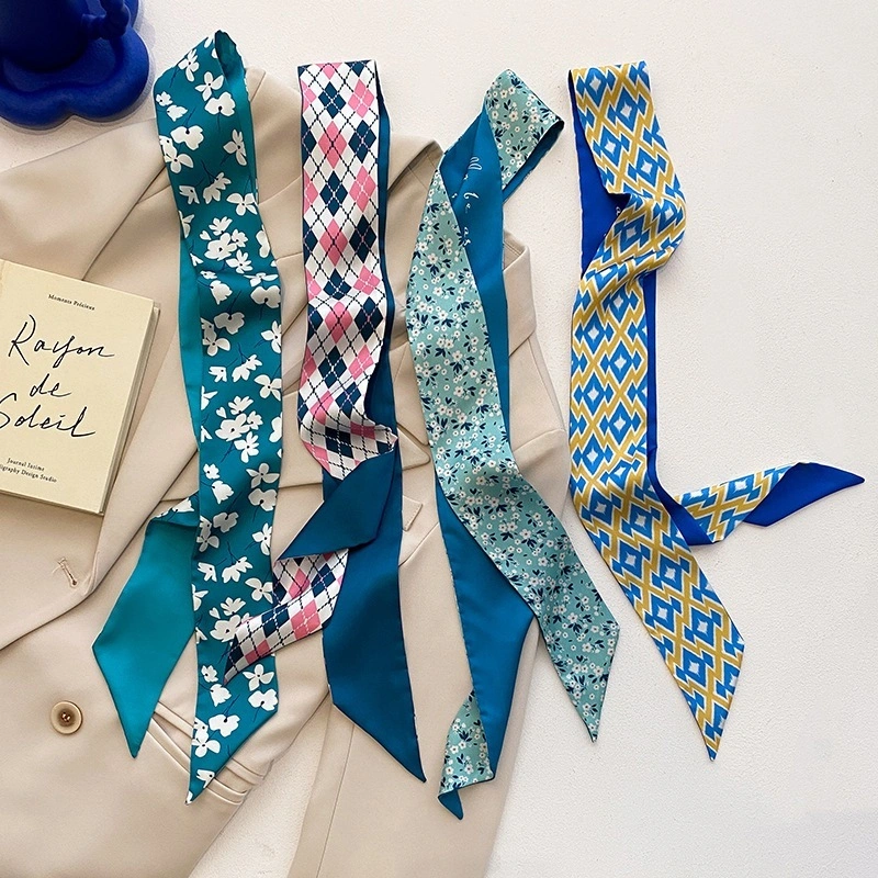[CUCI GUDANG] KOREAN SILK SCARF BAG RIBBON STYLE FLOWER LETTER BASIC MOTIF TWILLY FEMALE WOMEN HAIR NECK LONG PITA SYAL TAS KOREA RAMBUT LEHER WANITA MODEL DESAIN VINTAGE RETRO SUTRA SATIN MATERIAL MINI FASHION BANDANA SHAWL WANITA CEWEK