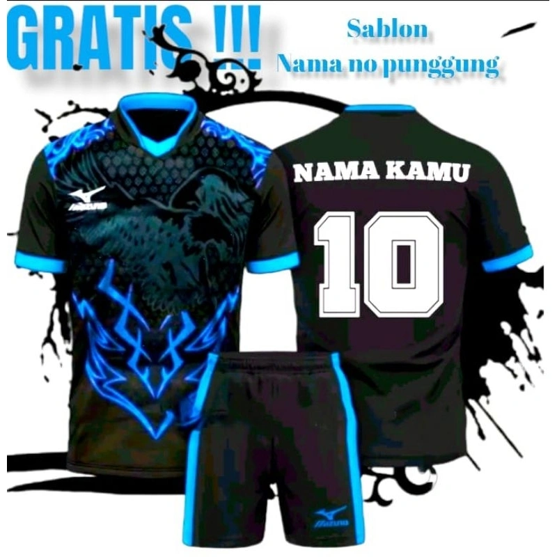 JERSEY FREE SABLON SEPAKBOLA BOLA VOLI BATMINTON FUTSAL DLL TERMURAH GRATIS SABLON NAMA & NO PUNGGUNG