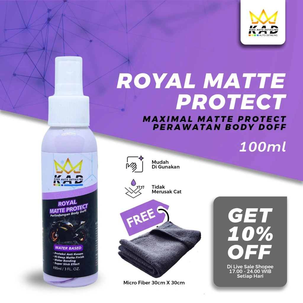 KAD KING AUTO DETAILING Royal Matte Protect 100ml Perawatan Cat Doff Motor & Mobil