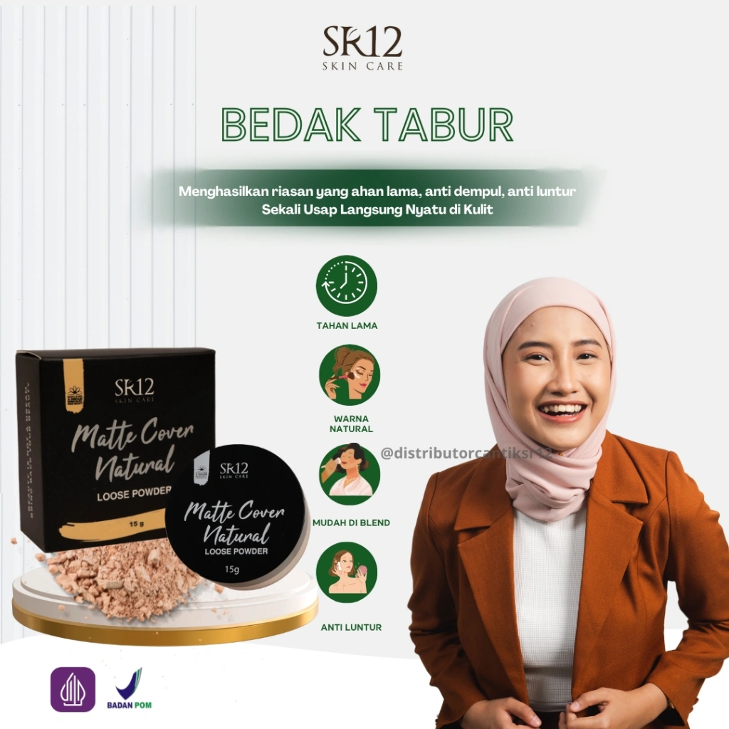 MATTE COVER LOOSE POWDER/BEDAK TABUR/anti minyak awet seharian